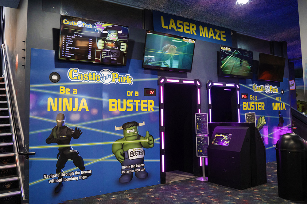 Be a Ninja or a Buster in Lazer Maze