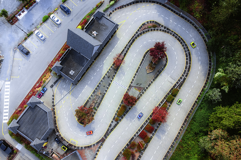 Go-Karts Raceway view from the sky